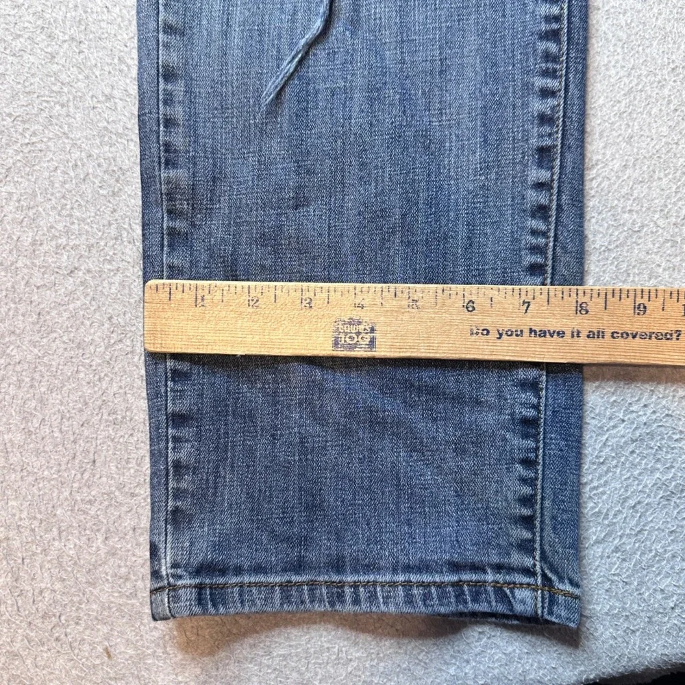Lucky Brand Jeans Mens 36x32 (36x30)‎ Blue 221 Straight Distressed Denim 7MC1030